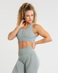 Renew Seamless Sports Bra | Mud Green