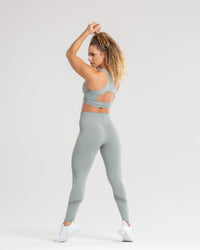 Renew Seamless Sports Bra | Mud Green