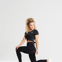 True Tie Crop Top | Black