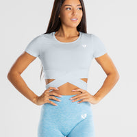 True Tie Crop Top | Grey