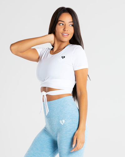 True Tie Crop Top White Women's Best - Main Image