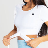 True Tie Crop Top | White