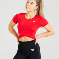 True Tie Crop Top | Red
