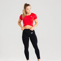 True Tie Crop Top | Red