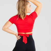 True Tie Crop Top | Red