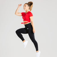 True Tie Crop Top | Red