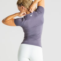 Power Seamless T-Shirt | Charcoal