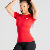 Power Seamless T-Shirt | Red