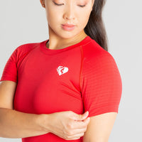 Power Seamless T-Shirt | Red